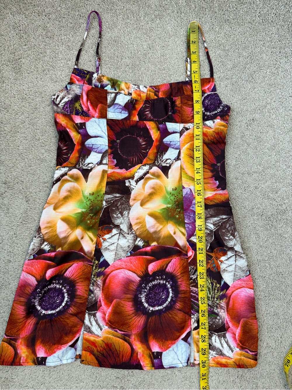 Urban Outfitters Floral Mini Dress M Psychedelic Multicolor - Picture 10 of 10